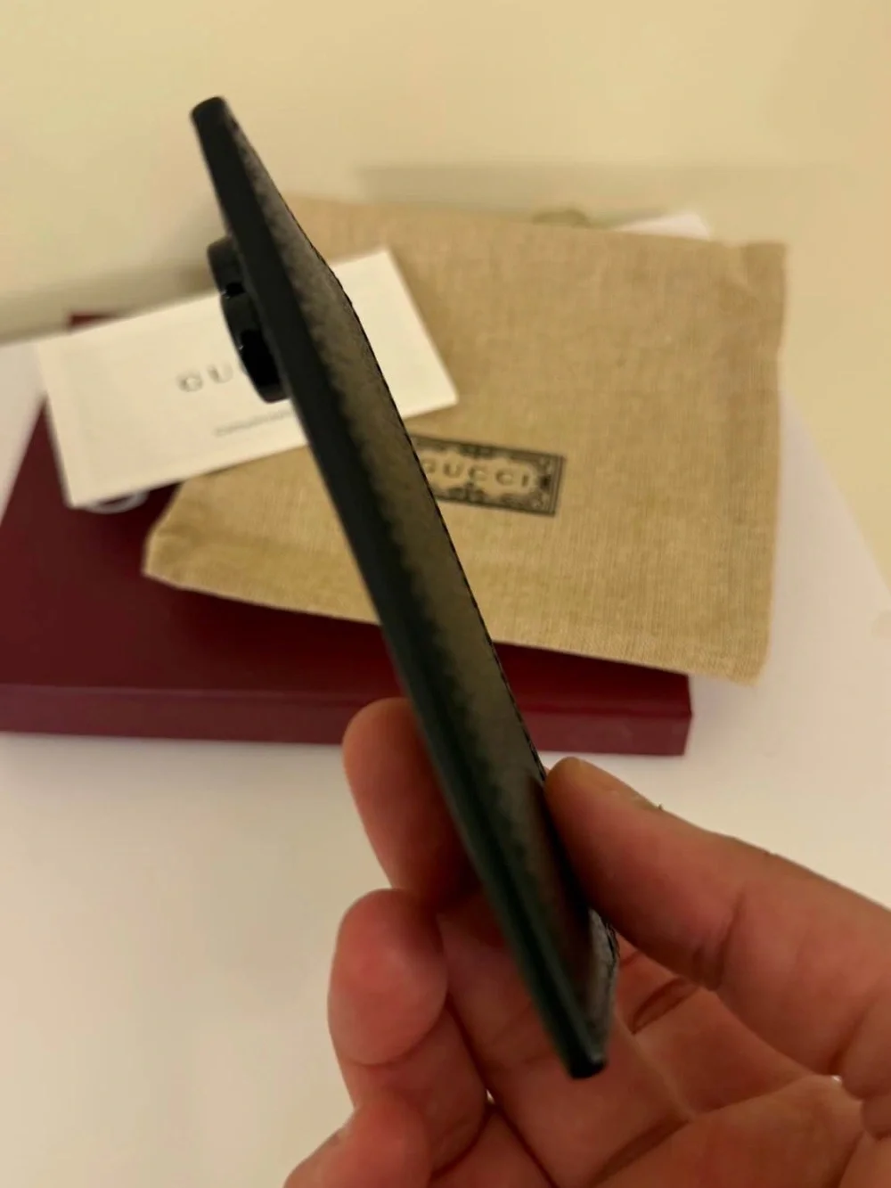 NWT Gucci Marmont Black Leather Card Case